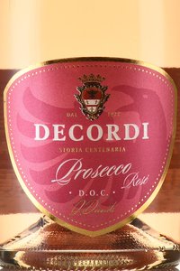 Decordi Prosecco Rose - вино игристое Декорди Просекко Розе 0.75 л брют розовое