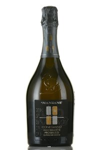 Le Manzane Conegliano Valdobbiadene DOCG Prosecco Superiore Brut - вино игристое Ле Манзане Конельяно Вальдоббьядене Просекко Супериоре Брют 0.75 л