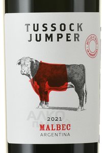 вино Tussock Jumper Malbec 0.75 л этикетка
