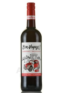Bon Voyage Cabernet Sauvignon - безалкогольное вино Бон Вояж Каберне Совиньон 0.75 л красное сухое