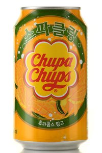 Chupa Chups Mango - напиток безалкогольный сильногазированный Чупа Чупс Манго 345 мл ж/б