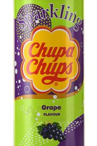 Chupa Chups Grape - напиток безалкогольный сильногазированный Чупа Чупс Виноград 250 мл ж/б