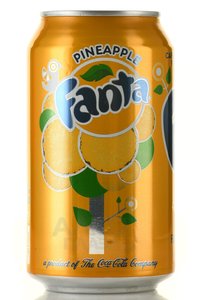 Fanta Pineapple - напиток безалкогольный сильногазированный Фанта Ананас 355 мл ж/б