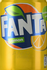 Fanta Lemon - напиток безалкогольный сильногазированный Фанта Лимон 330 мл ж/б