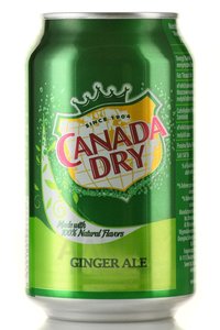 Canada Dry Ginger Ale - напиток безалкогольный сильногазированный Канада Драй Джинджер Эйл 330 мл ж/б