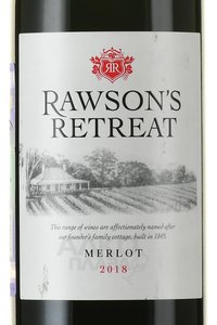 Rawson’s Retreat Merlot - вино Роусонс Ритрит Мерло 0.75 л красное полусухое