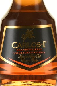 Brandy de Jerez Carlos I Solera Gran Reserva - бренди де Херес Карлос 1 Солера Гран Резерва 0.05 л