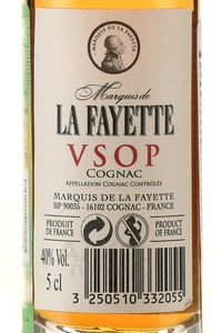 Marquis De La Fayette VSOP - коньяк Маркиз де Ла Фает ВСОП 0.05 л