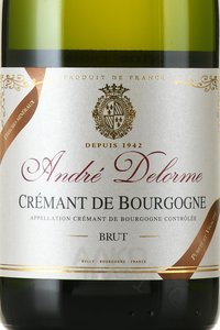 Andre Delorme Cremant de Bourgogne Brut - вино игристое Андре Делорм Креман де Бургонь Брют 0.75 л белое брют