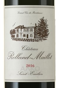 вино Шато Роллан-Майе 0.75 л красное сухое 2016 год этикетка