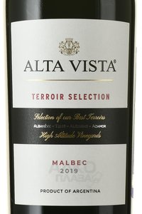 вино Альта Виста Мальбек Терруар Селексьон 0.75 л этикетка
