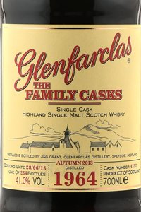 Glenfarclas Family Cask 1964 - виски Гленфарклас Фэмили Каскс 1964 года 0.7 л