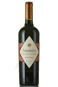 TerraMater Zinfandel Vineyard Reserve - вино Терраматер Зинфандель Виньярд Резерв 0.75 л красное сухое