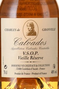 Charles de Granville VSOP Vieille Reserve - кальвадос Шарль де Гранвиль ВСОП Вьей Резерв 0.7 л