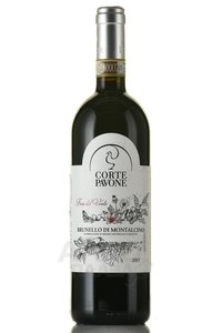 вино Корте Павоне Брунелло ди Монтальчино Фиоре дель Венто 0.75 л красное сухое