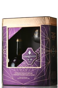 Courvoisier VS - коньяк Курвуазье ВС 0.7 л + 2 бокала в п/у