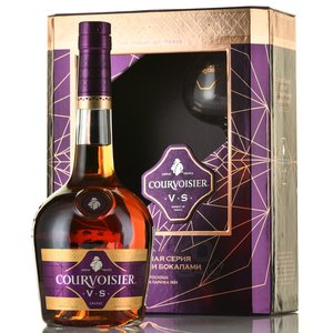 Courvoisier VS - коньяк Курвуазье ВС 0.7 л + 2 бокала в п/у