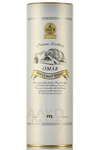 Omar Single Malt Bourbon Type im tube - виски Омар Сингл Молт Бурбон Тайп 0.7 л в тубе