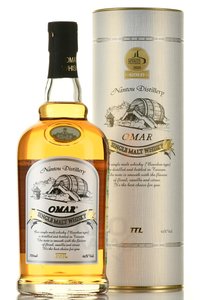 Omar Single Malt Bourbon Type im tube - виски Омар Сингл Молт Бурбон Тайп 0.7 л в тубе