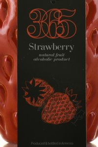 вино 365 Wines Strawberry 0.75 л сувенирная бутылка этикетка