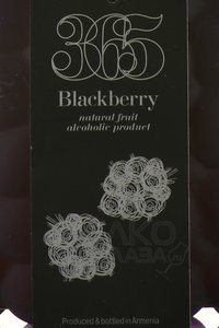 вино 365 Wines Blackberry 0.75 л сувенирная бутылка этикетка