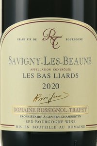 вино Савиньи-Ле-Бон Домэн Россиньоль-Трапэ Ле Ба Льяр 0.75 л красное сухое этикетка