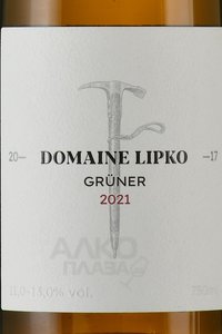 Domaine Lipko Gruner - вино Грюнер Домен Липко 0.75 л белое сухое
