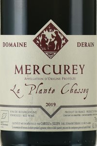 Domaine Derain Mercurey La Plante Chassey - вино Меркюре Домэн Деран Ла Плант Шассэ 0.75 л красное сухое