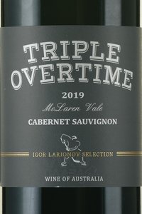 Triple Overtime Cabernet Sauvignon McLaren Vale - вино Трипл Овертайм Каберне Совиньон МакЛарен Вэйл 0.75 л красное сухое