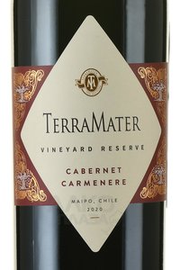 Terramater Vineyard Cabernet Carmenere Reserve - вино Терраматер Виньярд Каберне Карменер Резерв 0.75 л красное сухое