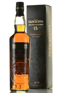 Glen Scotia 15 years old gift box - виски Глен Скотиа 15 лет 0.7 л п/у