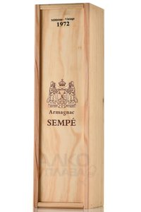 Sempe 1972 Wooden Box - арманьяк Семпе 1972 год 0.7 л в д/у