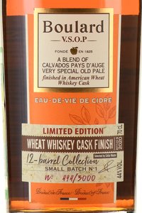 Boulard VSOP Wheat Whiskey Cask Finish Pays d’Auge - кальвадос Булар ВСОП Уит Виски Каск Финиш Пэи д’Ож 0.7 л