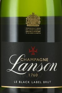 шампанское Lanson Black Label Brut 0.75 л этикетка
