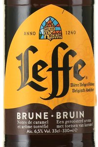 Leffe Brune - пиво Леффе Брюн тёмное 0.33 л стекл. бут.