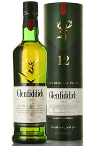 Glenfiddich 12 Years Old in tube - виски Гленфиддик 12 лет 0.7 л в тубе