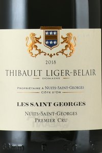 Domaine Thibault Liger-Belair Nuits-Saint-Georges Premier Cru Les Saint Georges - вино Тибо Лижэ-Бельэр Нюи Сен Жорж Премье Крю Ле Сен Жорж 0.75 л красное сухое