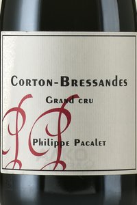 вино Филипп Пакале Кортон Брессанд Гран Крю АОП 0.75 л красное сухое этикетка