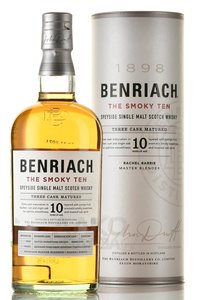 BenRiach The Smoky Ten 10 Years Old - виски торфяной БенРиах Смоки Тэн 10 лет 0.7 л в тубе