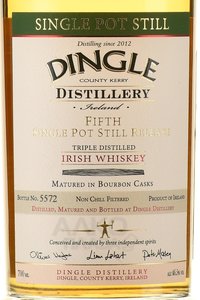 Dingle Single Pot Still Batch № 5 - виски Дингл Сингл Пот Стил Выпуск 5 0.7 л в тубе