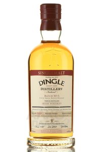 Dingle Single Malt Batch № 5 - виски Дингл Сингл Молт Выпуск 5 0.75 л в тубе