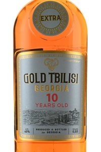 Gold Tbilisi Extra 10 Years Old - коньяк КС Золото Тбилиси Экстра 10 лет 0.5 л