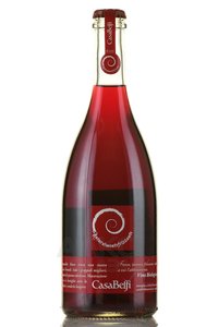 Casa Belfi Naturalmente Frizzante Rosso - вино игристое Каза Бельфи Натуральменте Фридзанте Россо 0.75 л красное экстра брют