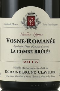 Domaine Bruno Clavelier Vosne-Romanee La Combe Brulee Vieilles Vignes - вино Вон-Романе Домен Бруно Клавелье Ля Комб Брюле Вьей Винь 0.75 л красное сухое