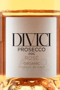 Divici Prosecco DOC Rose - вино игристое Дивичи Просекко ДОК Розе Органик Вино 0.75 л розовое брют