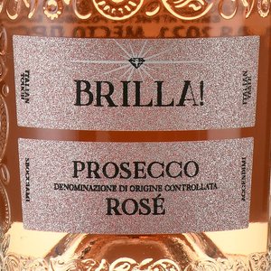 Brilla! Prosecco DOC Rose - вино игристое Брилла Просекко ДОК Розе 0.75 л розовое брют