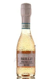 Brilla! Prosecco DOC Rose - вино игристое Брилла Просекко ДОК Розе 0.2 л розовое брют