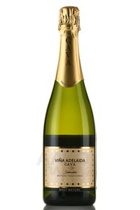 Cava Vina Adelaida Brut Nature - вино игристое Кава Вина Аделаида Брют Натюр 0.75 л белое экстра брют