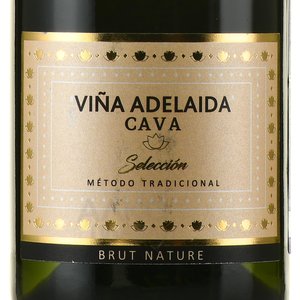 Cava Vina Adelaida Brut Nature - вино игристое Кава Вина Аделаида Брют Натюр 0.75 л белое экстра брют