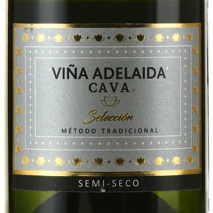 Cava Vina Adelaida Semiseco DO - вино игристое Кава Вина Аделаида Семисеко ДО 0.75 л белое полусухое